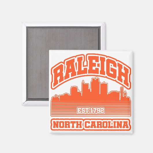 Aimant Raleigh, Caroline du Nord (Recto/Verso)