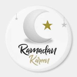 Aimant Ramadan Kareem croissant élégant, dessin d'art isl