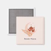 Aimant Ramadan Mubarak Boho Moon & Mosquée (Recto/Verso)