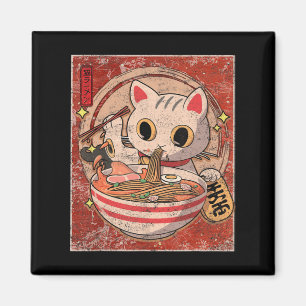 Aimant Ramen Cat Kawaii Anime Japonais Alimentation Gift
