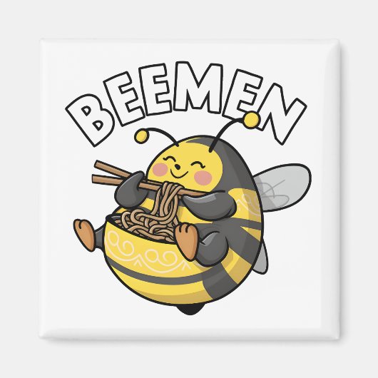 Aimant Ramen d'abeilles = BEEMEN (Devant)
