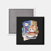 Aimant Ramen Kawaii Cat Anime (Recto/Verso)