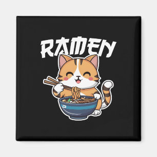 Aimant Ramen Noodle Neko Chat Japonais Kawaii Manga Anime