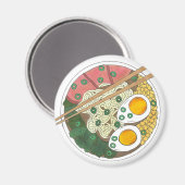Aimant Ramen Noodles Bowl Restauration Japonaise Foin (Recto/Verso)