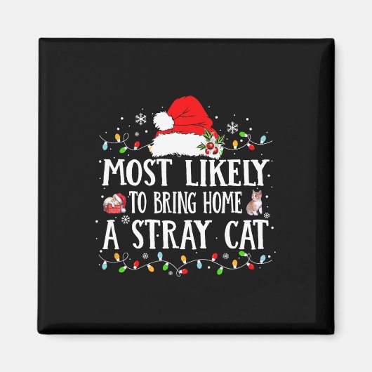 Aimant Ramenez très probablement à la maison Stray Chat H (Devant)