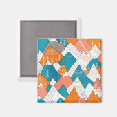 Aimant Randonnée Camping World Travel Mountain Peaks (Recto/Verso)