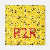 Aimant Randonnée Grand Canyon AZ jaune rouge R2R (Devant)