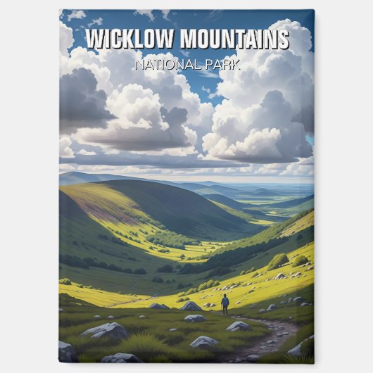 Aimant Randonnée pédestre dans le parc national de Wicklo (Recto)