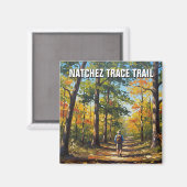 Aimant Randonneur sur Natchez Trace Trace Trace (Recto/Verso)