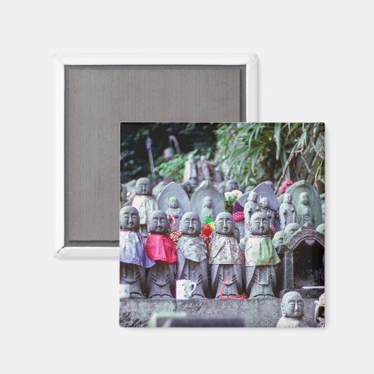 Aimant Rangées de petites statues de moines Jizo avec des (Recto/Verso)