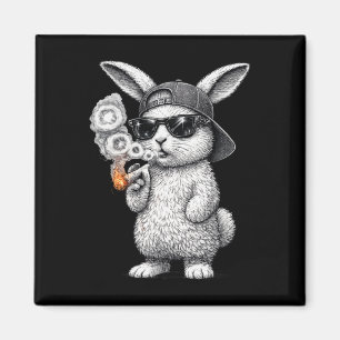 Aimant Rap Hip Hop Fumeur Lapin de Pâques Cool Hommes Fem