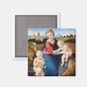 Aimant Raphael Raffaello Madonna et bébé Saint (Recto/Verso)