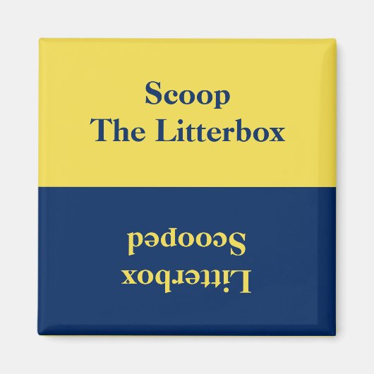 Aimant Rappel de la boîte à litière de chats réversible (Devant)