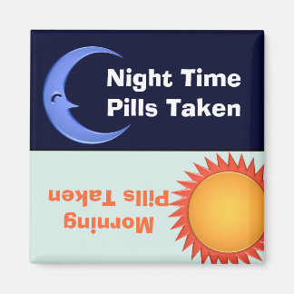 Aimant Rappel de médicaments de jour et de nuit
