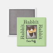 Aimant Rappel de réfrigérateur de lapin Personnaliser la (Recto/Verso)