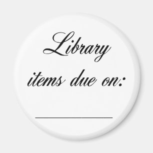 Aimant Rappel d'échéance de bibliothèque