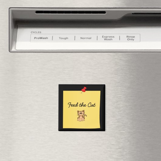 Aimant Rappel "Nourrir le chat" (In Situ (Lave-vaisselle))