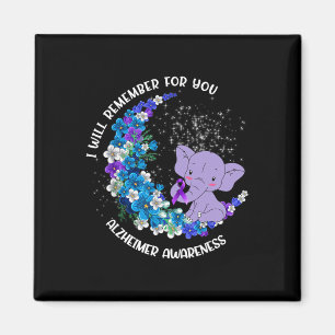 Aimant Rappelez-vous pour vous éléphant de sensibilisatio