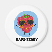 Aimant Raps-berry Funny Rapper Raspberry Pun (Devant)