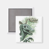 Aimant Raptor en vert (Recto/Verso)