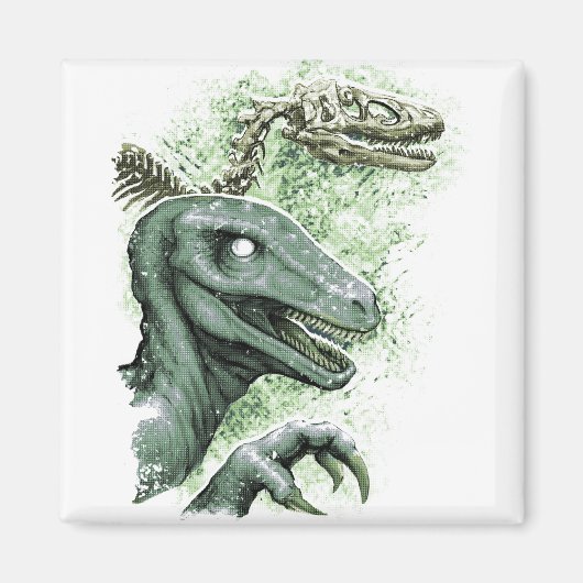 Aimant Raptor en vert (Devant)