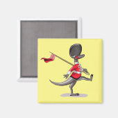 Aimant Raptor Habillé En Garde Britannique. (Recto/Verso)