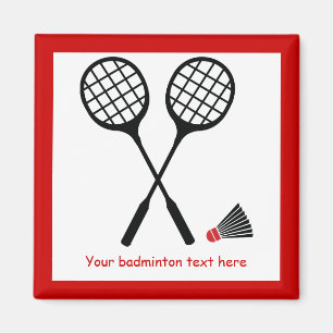 Aimant Raquette de badminton et billetterie personnalisée