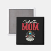 Aimant Raquette de badminton pour maman (Recto/Verso)