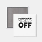 Aimant Raquette De Navette - Raquette De Cour Badminton S (Recto/Verso)