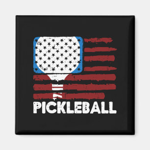 Aimant Raquette de Pickleball Drapeau Patriot Pickle Ball