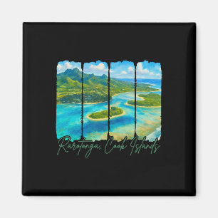 Aimant Rarotonga Îles Cook Voyage Coup de pinceau Raroton