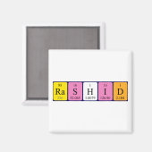 Aimant Rashid'aimant nom de table périodique (Recto/Verso)