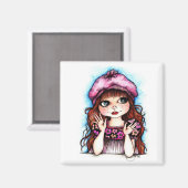 Aimant Raspberry Beret...Une Connexion Française (Recto/Verso)