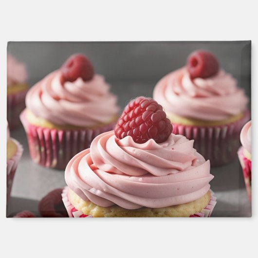 Aimant Raspberry Cupcakes (Recto)