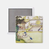 Aimant Rassembler du bambou pour faire du papier (Recto/Verso)