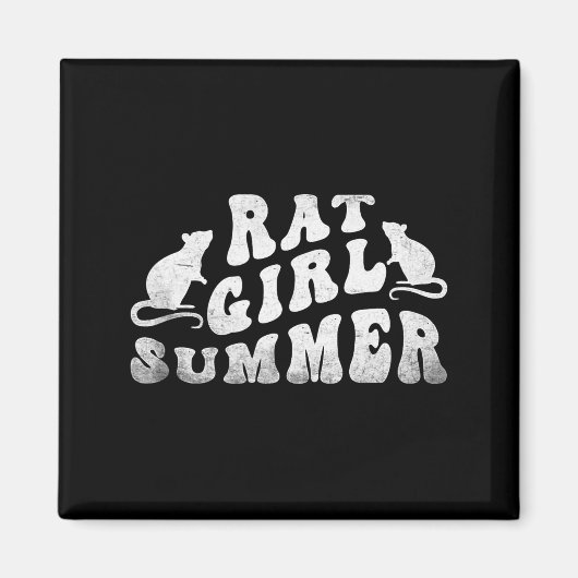 Aimant Rat Girl Summer, Animal Lover, Hello Summer, Funny (Devant)