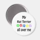 Aimant Rat Terrier Walks Design (Recto/Verso)