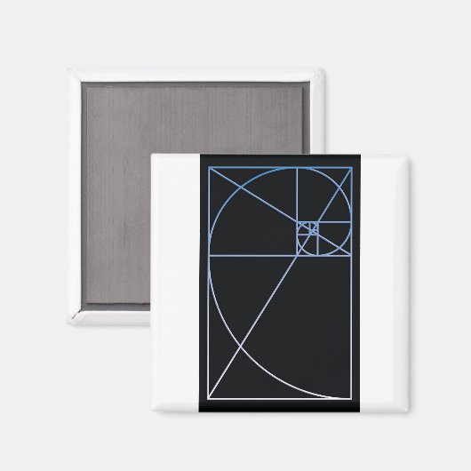 Aimant Ratio d'or bleu (Recto/Verso)