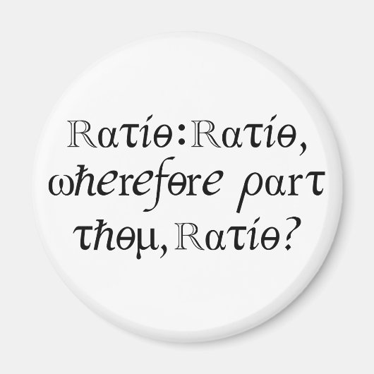 Aimant Ratio : Ratio, pourquoi te divises-tu, Ratio ! (Devant)