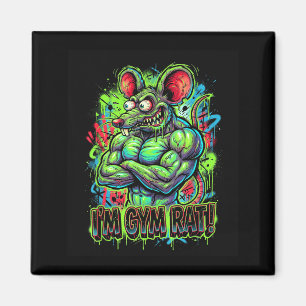 Aimant Raton de gym musclé Bodybuilder Graffiti Workout F