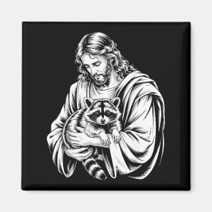 Aimant Raton laveur Jésus Raton laveur détruit Raton lave