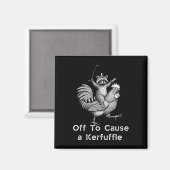 Aimant Raton laveur poulet pour causer une agitation (Recto/Verso)