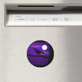 Aimant raven_illustration_Vector_Clipart noir violet (In Situ (Lave-vaisselle))