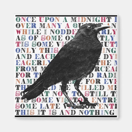 Aimant Raven Poem Edgar Allan Poe (Devant)