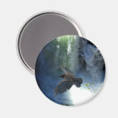 Aimant RAVEN & WATER FALL Nature Cadeaux (Recto/Verso)