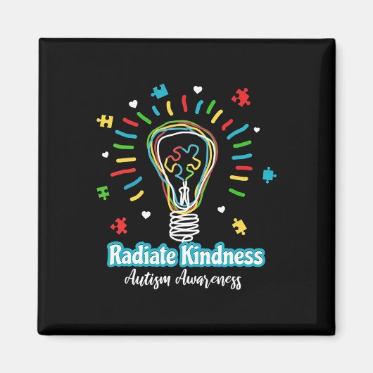 Aimant Rayonner Kindness Sensibilisation sur l'autisme d' (Devant)
