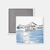 Aimant Rayons Solaires Sur L'Aimant De La Rivière (Recto/Verso)