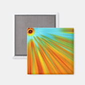 Aimant rayures Abstraites rouge jaune orange vert sur ble (Recto/Verso)