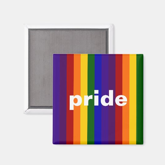 Aimant Rayures arc-en-ciel (Recto/Verso)