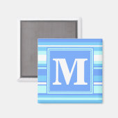 Aimant Rayures bleu ciel Monogram (Recto/Verso)